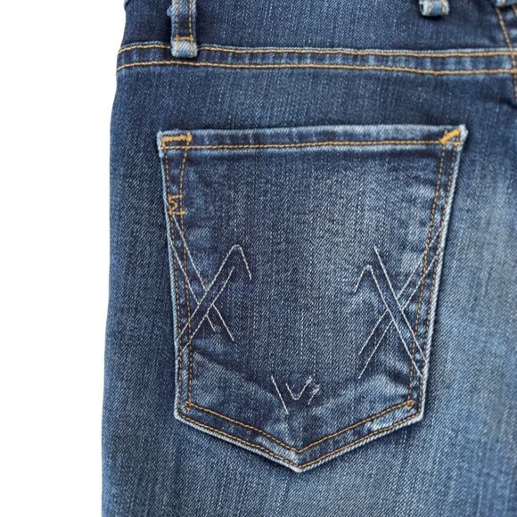 McGuire Denim Distressed Button Front Raw Hem Denim Shorts 25 - Picture 5 of 9